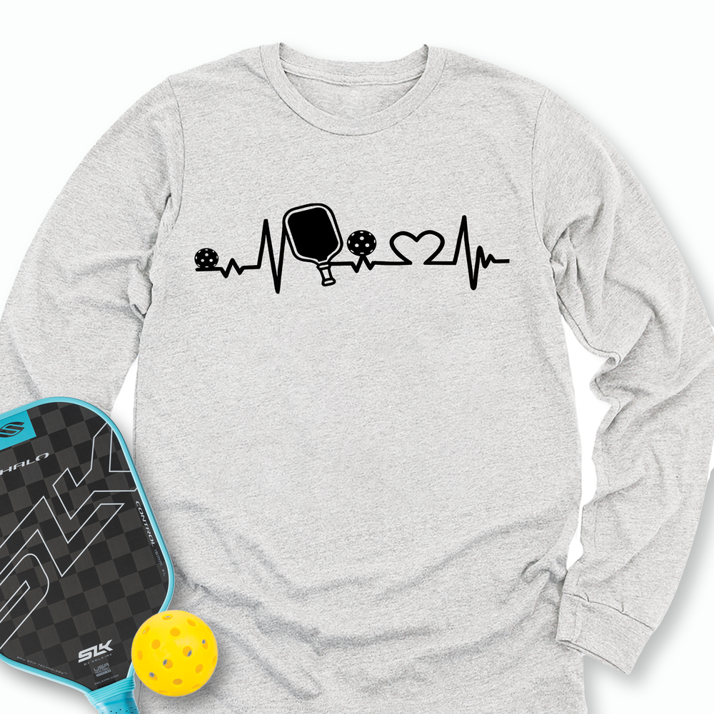 Pickleball Heartbeat Graphic Long Sleeve - Picklechillz