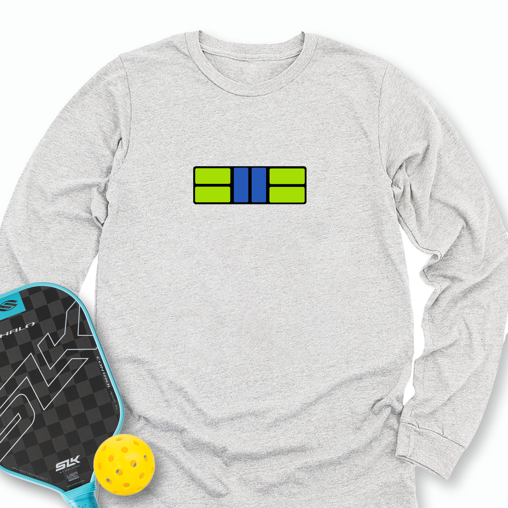 Pickle Court - Navy Snap Back Pickleball Long Sleeve - Picklechillz