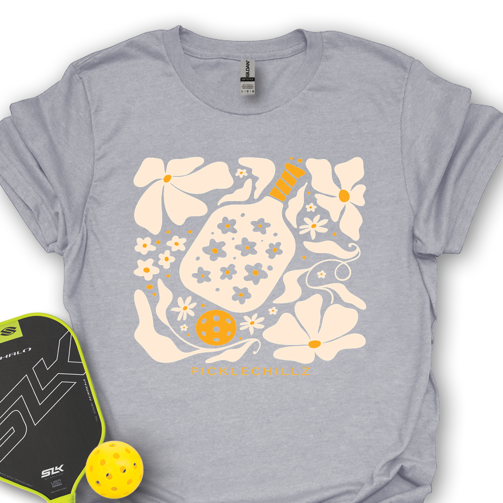 Boho Flower Pickleball v2 Unisex T-Shirt - Picklechillz