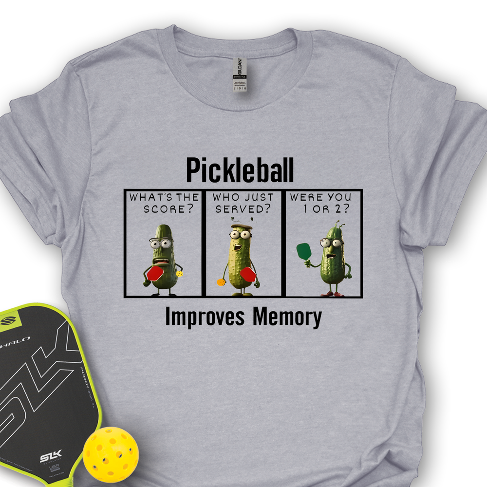 Pickleball Improves Memory, Funny Pickles Unisex T-Shirt - Picklechillz