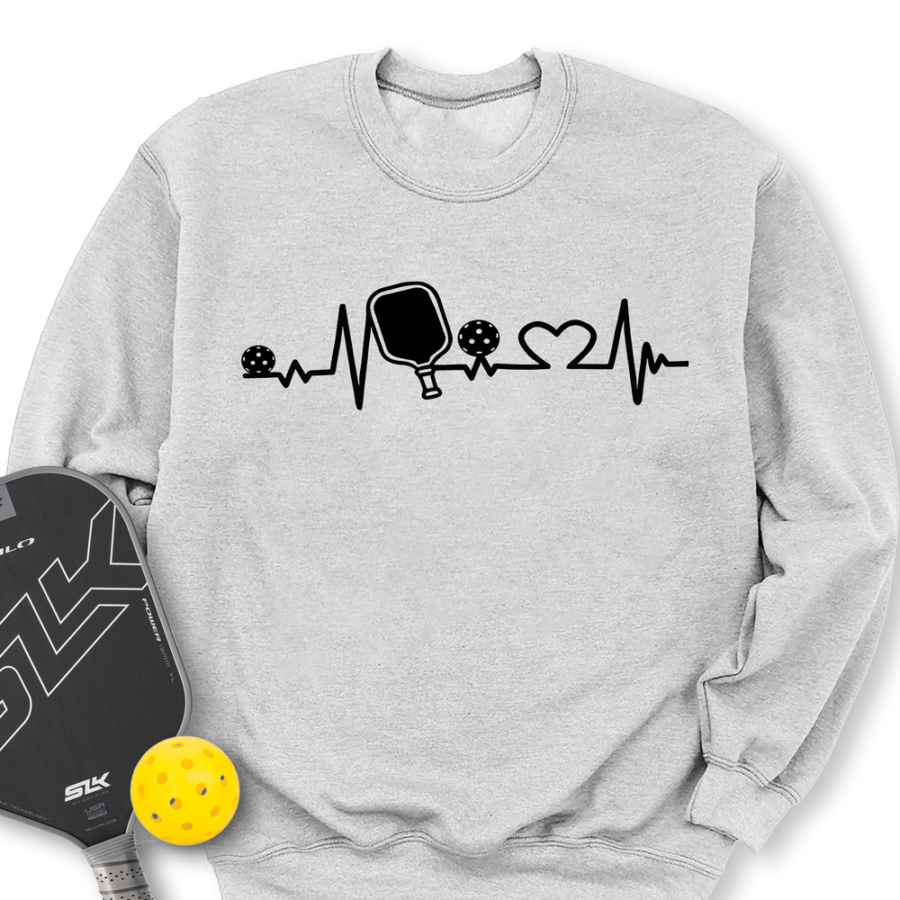 Pickleball Heartbeat Graphic Sweatshirt - Picklechillz