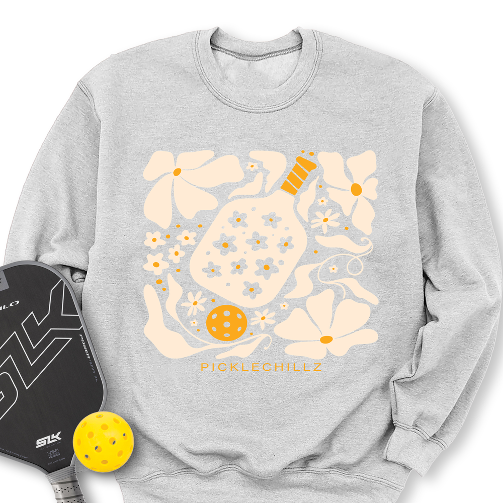 Boho Flower Pickleball v2 Sweatshirt - Picklechillz