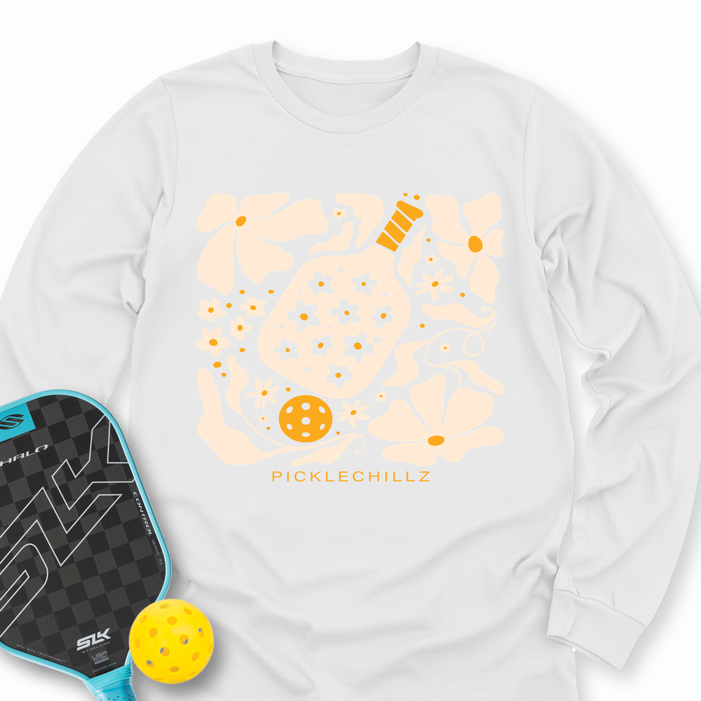 Boho Flower Pickleball v2 Long Sleeve - Picklechillz
