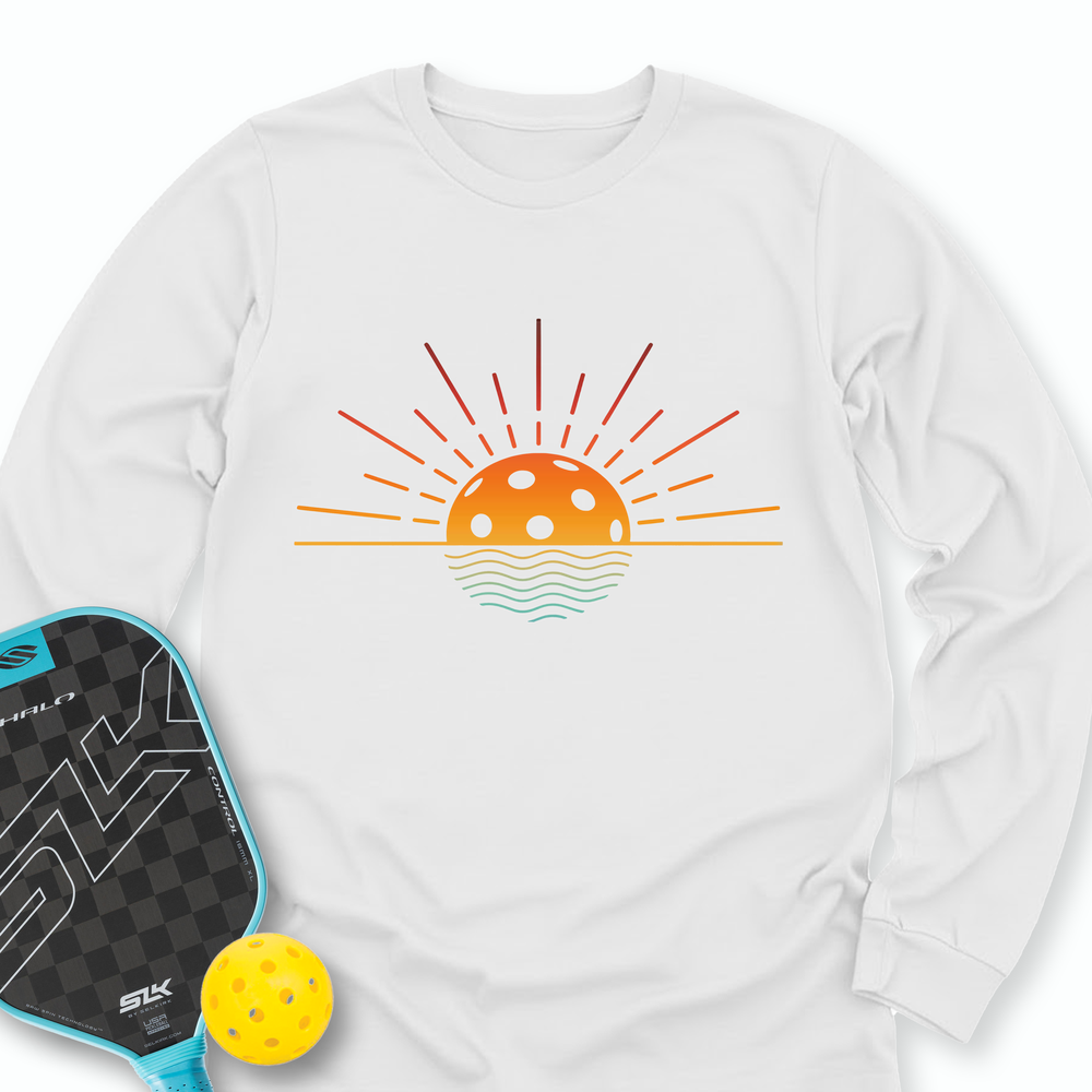 Pickleball Retro Sunset Long Sleeve - Picklechillz