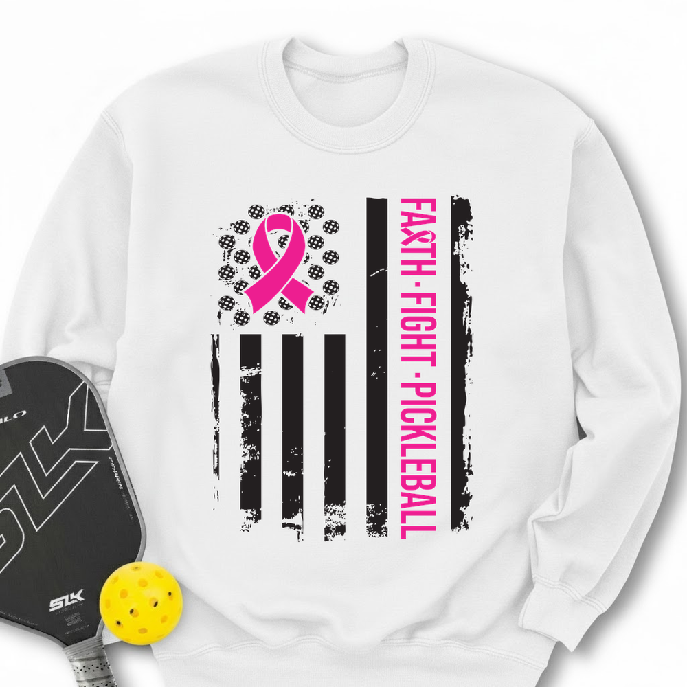 Faith, Fight, Pickleball Sweatshirt - Picklechillz