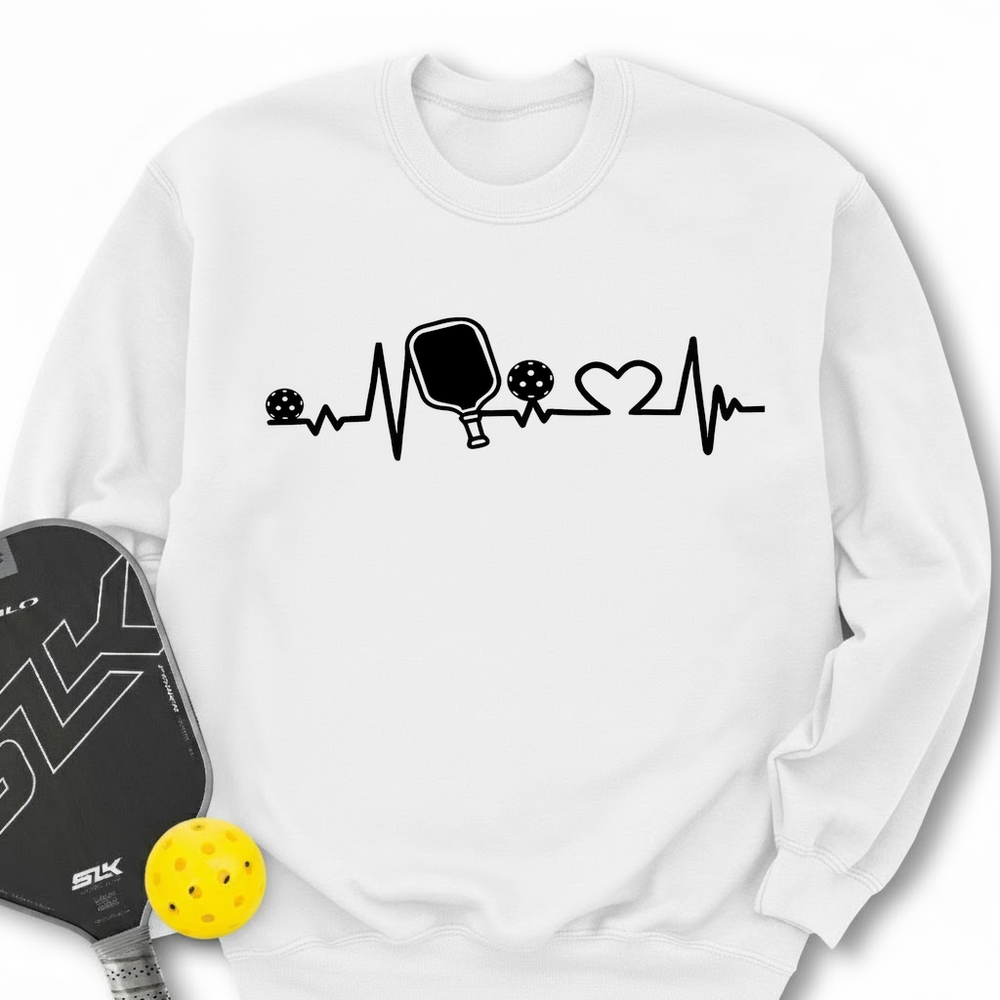 Pickleball Heartbeat Graphic Sweatshirt - Picklechillz