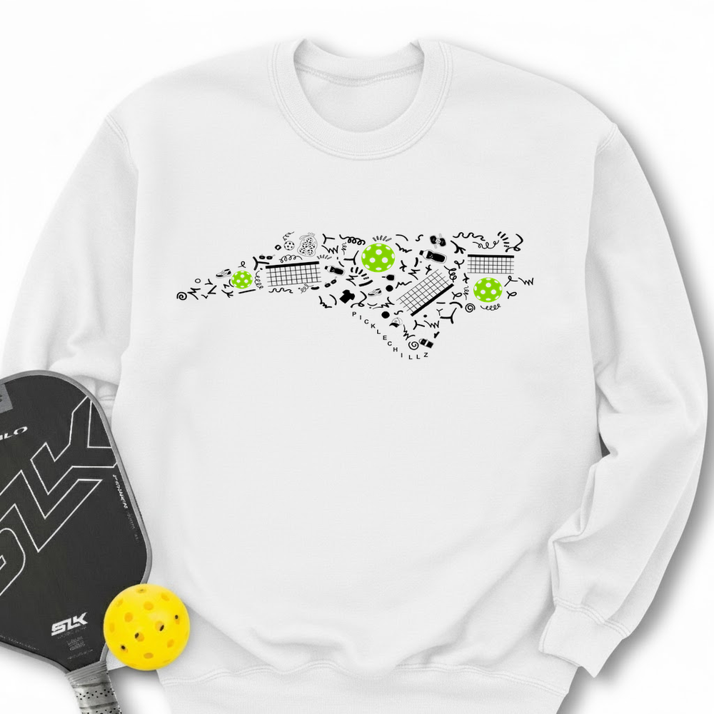 North Carolina Pickleball Map Sweatshirt - Picklechillz