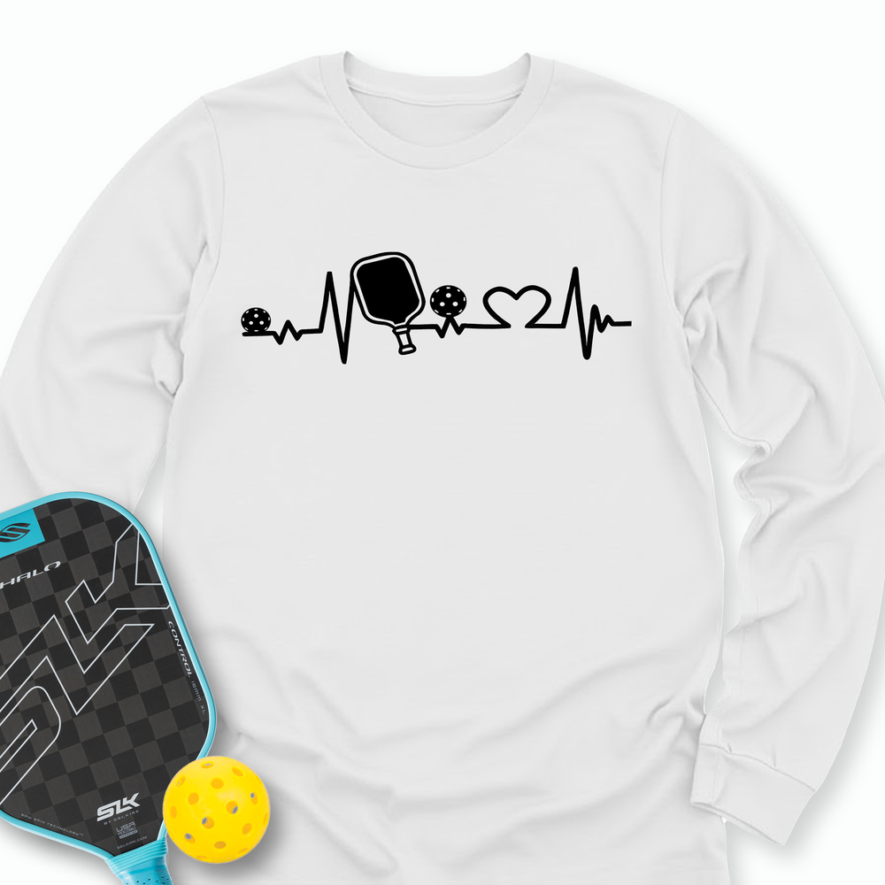 Pickleball Heartbeat Graphic Long Sleeve - Picklechillz