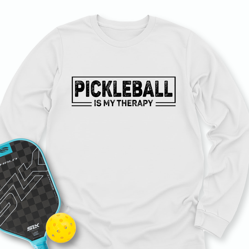 Pickleball Is My Therapy Retro Long Sleeve - Picklechillz