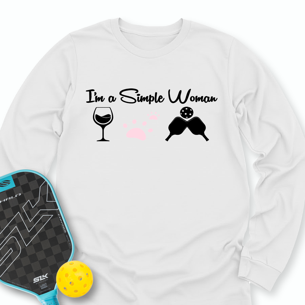 Cat Wine Pickleball Long Sleeve - Picklechillz