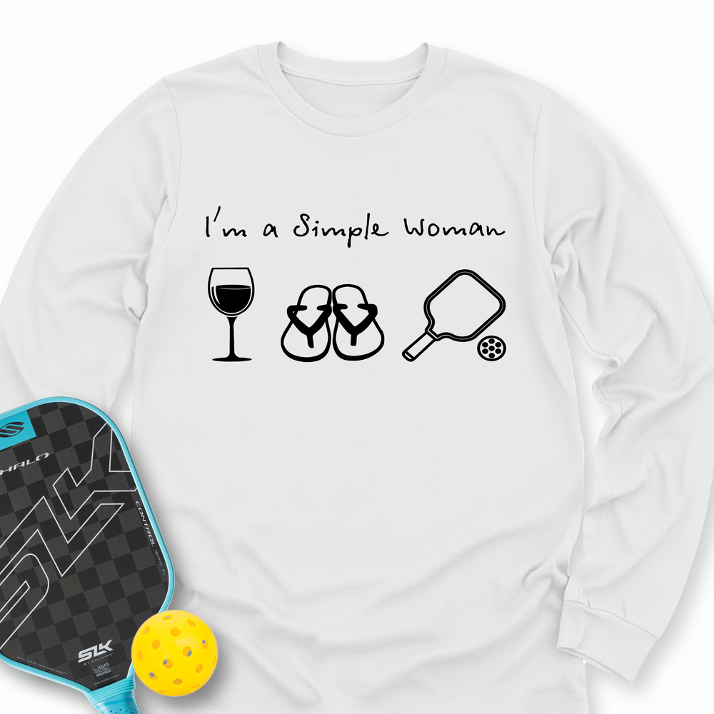 Pickleball Simple Woman Long Sleeve - Picklechillz
