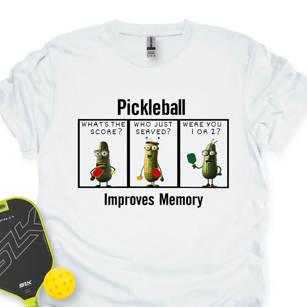 Pickleball Improves Memory, Funny Pickles Unisex T-Shirt - Picklechillz