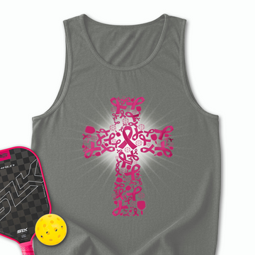 Breast Cancer Warrior Pickleball V2 Tank Top - Picklechillz