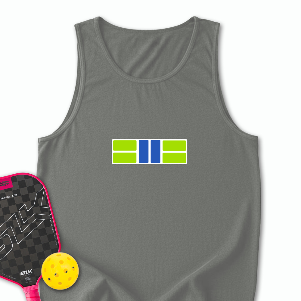 Pickle Court - Navy Snap Back Pickleball Tank Top - Picklechillz