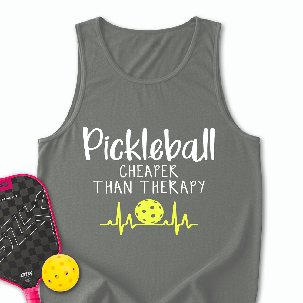 Pickleball Cheaper Than Therapy Tank Top - Picklechillz