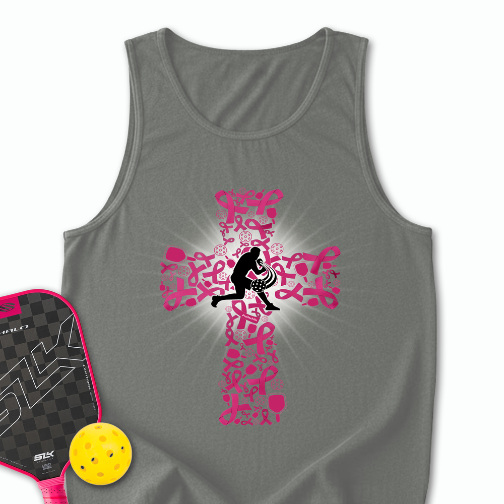 Breast Cancer Warrior Pickleball V1 Tank Top - Picklechillz