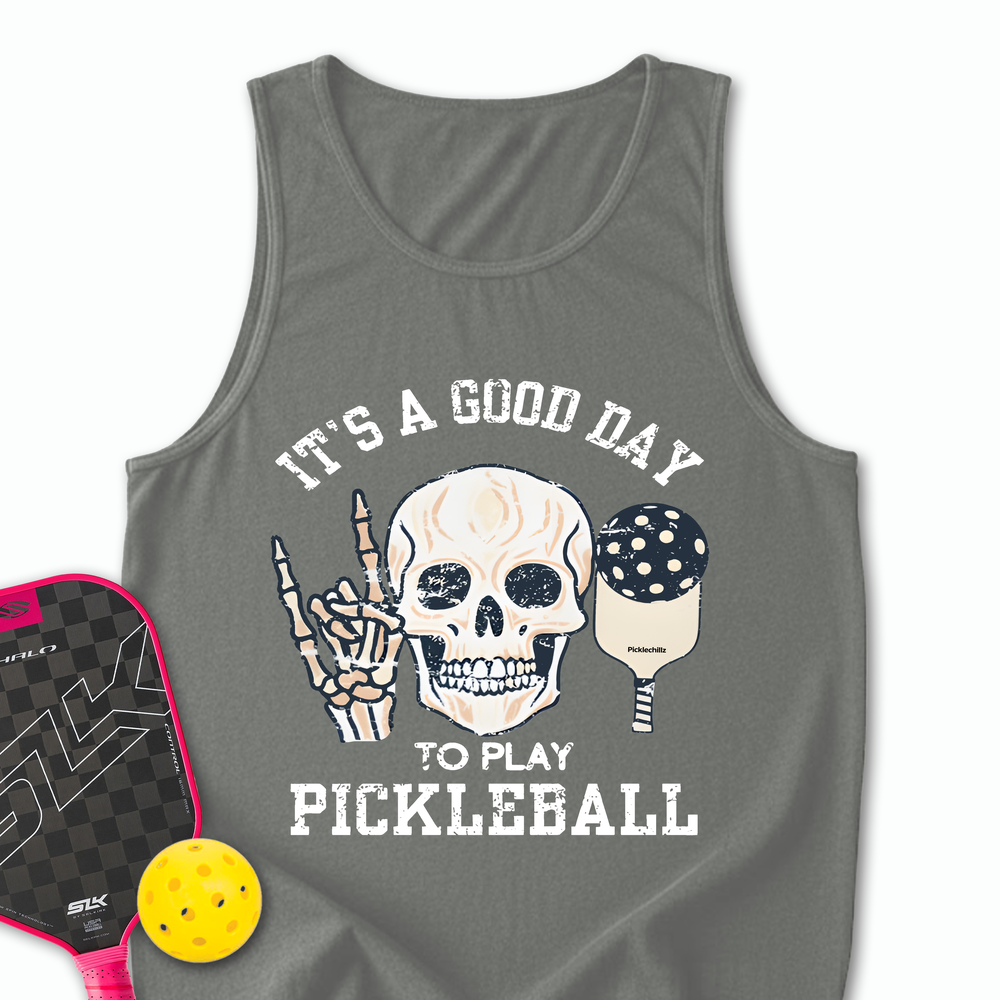 It's A Good Day To Play Pickleball Skull Tank Top - Picklechillz