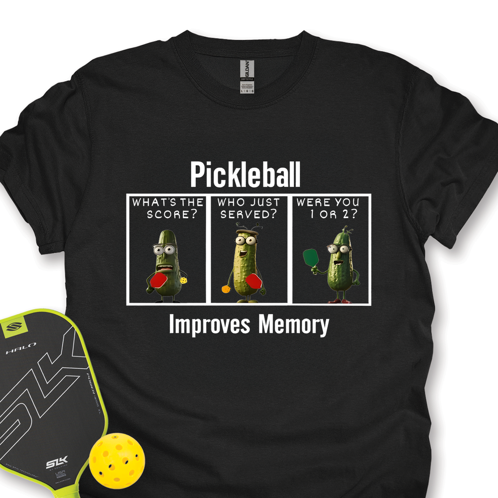 Pickleball Improves Memory, Funny Pickles Unisex T-Shirt - Picklechillz