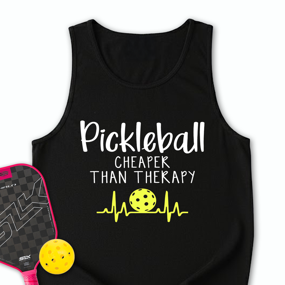 Pickleball Cheaper Than Therapy Tank Top - Picklechillz