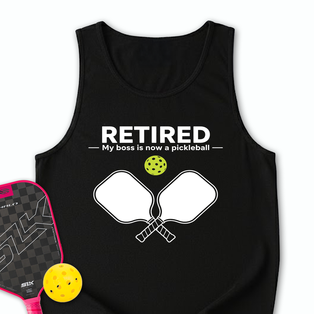 Retired - My Boss Is Now A Pickleball Tank Top - Picklechillz