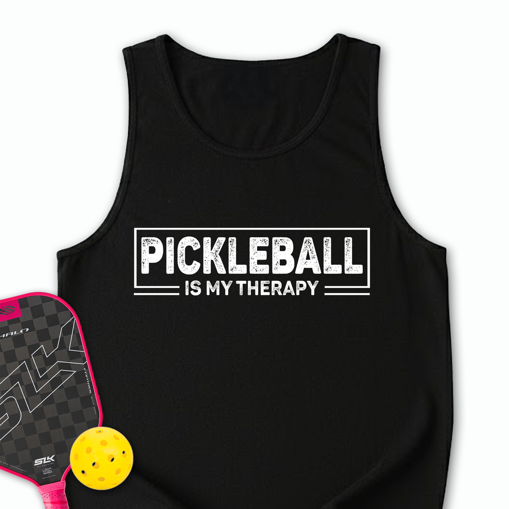 Pickleball Is My Therapy Retro Tank Top - Picklechillz