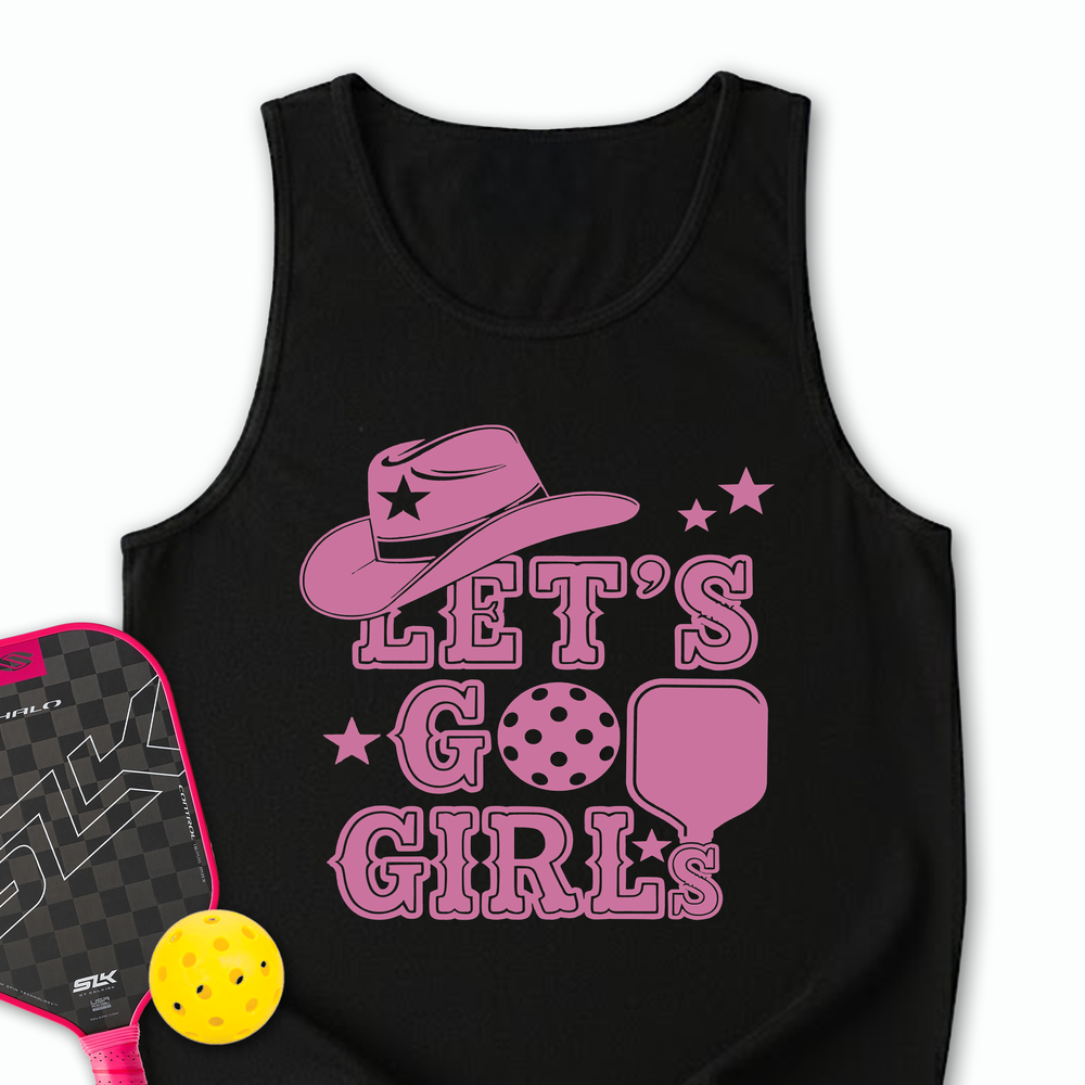 Let's Go Girls Cowboy Pickleball Tank Top - Picklechillz