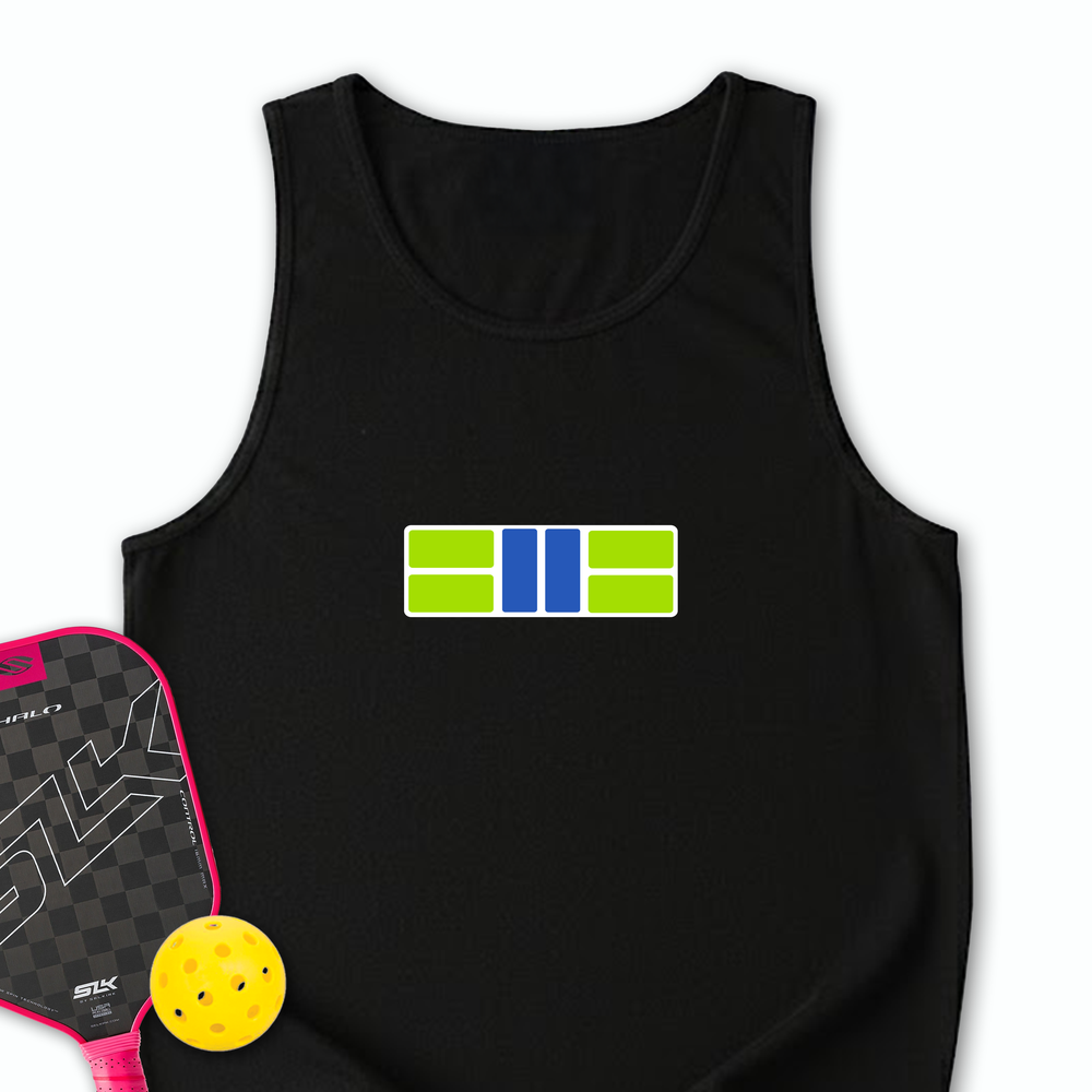 Pickle Court - Navy Snap Back Pickleball Tank Top - Picklechillz