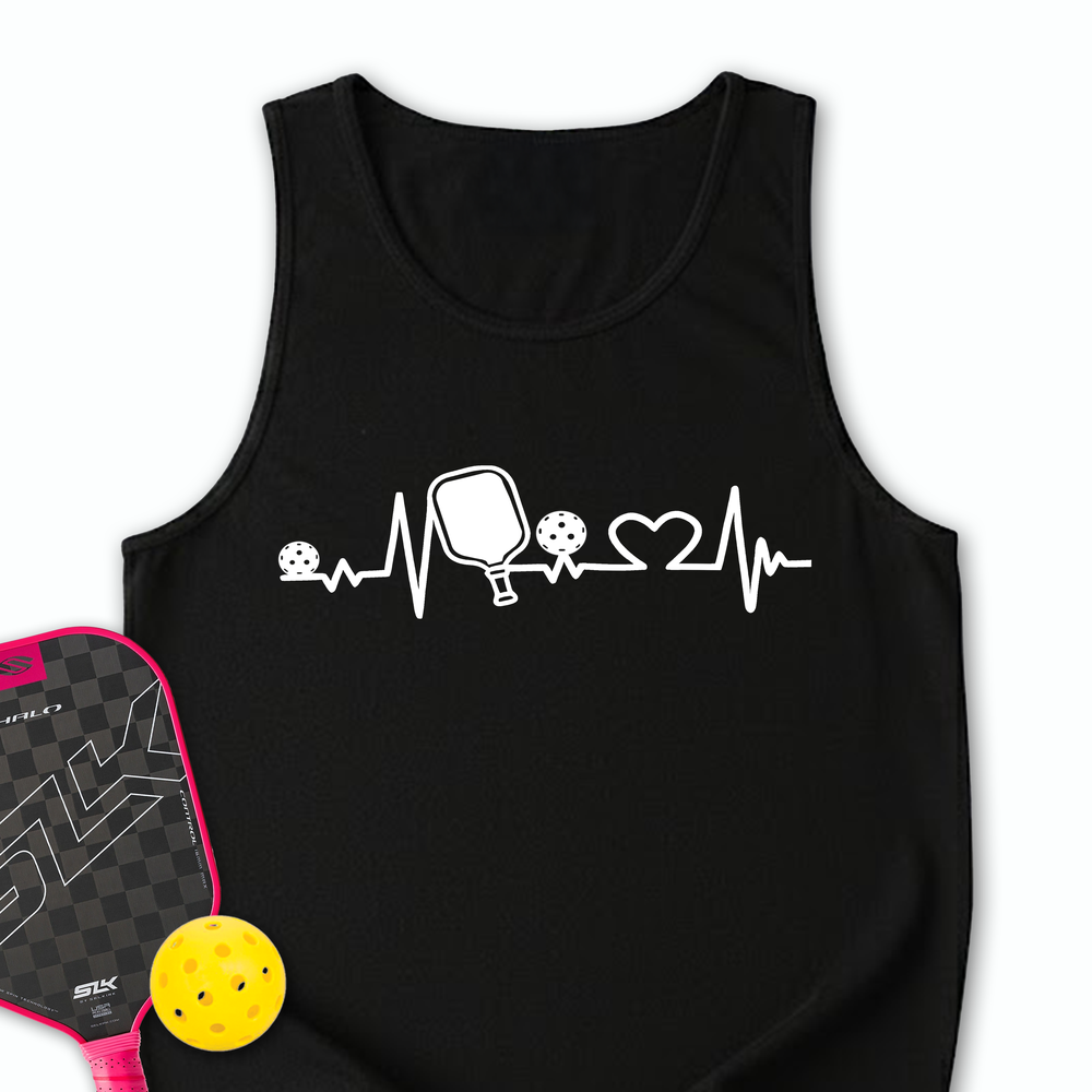 Pickleball Heartbeat Graphic Tank Top - Picklechillz