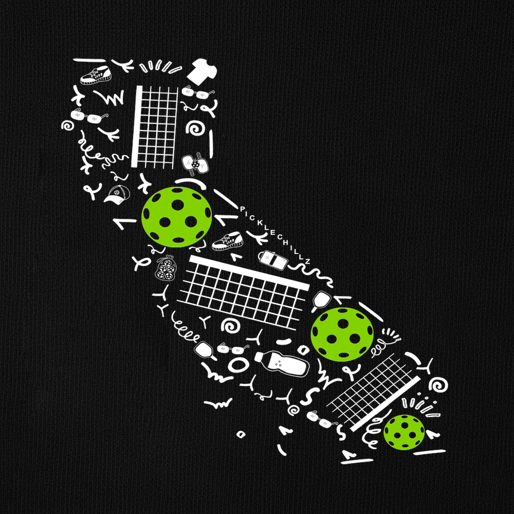 California Pickleball Map Long Sleeve - Picklechillz