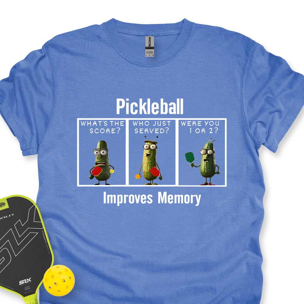 Pickleball Improves Memory, Funny Pickles Unisex T-Shirt - Picklechillz