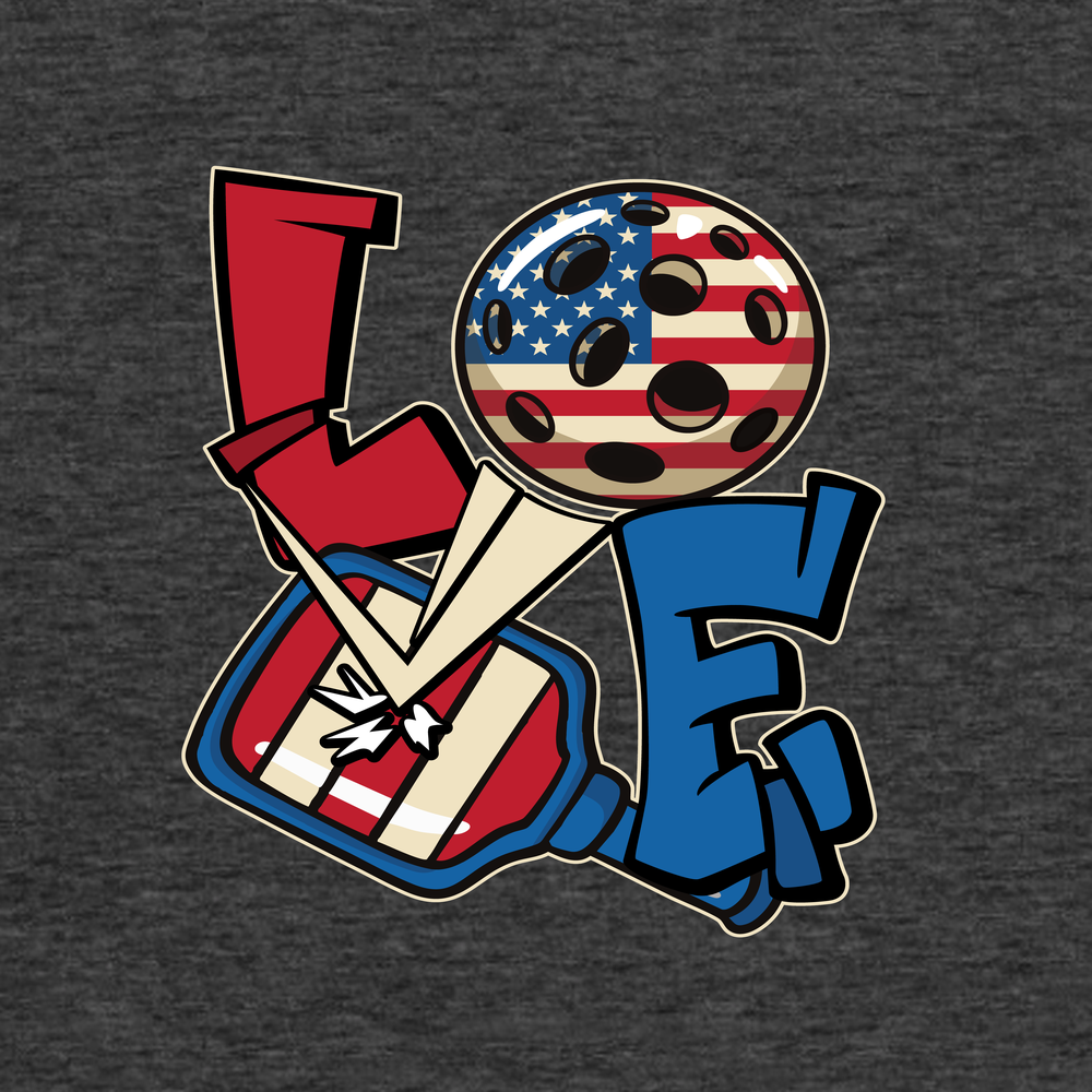Love 4th of July American Flag Pickleball Tank Top - Picklechillz