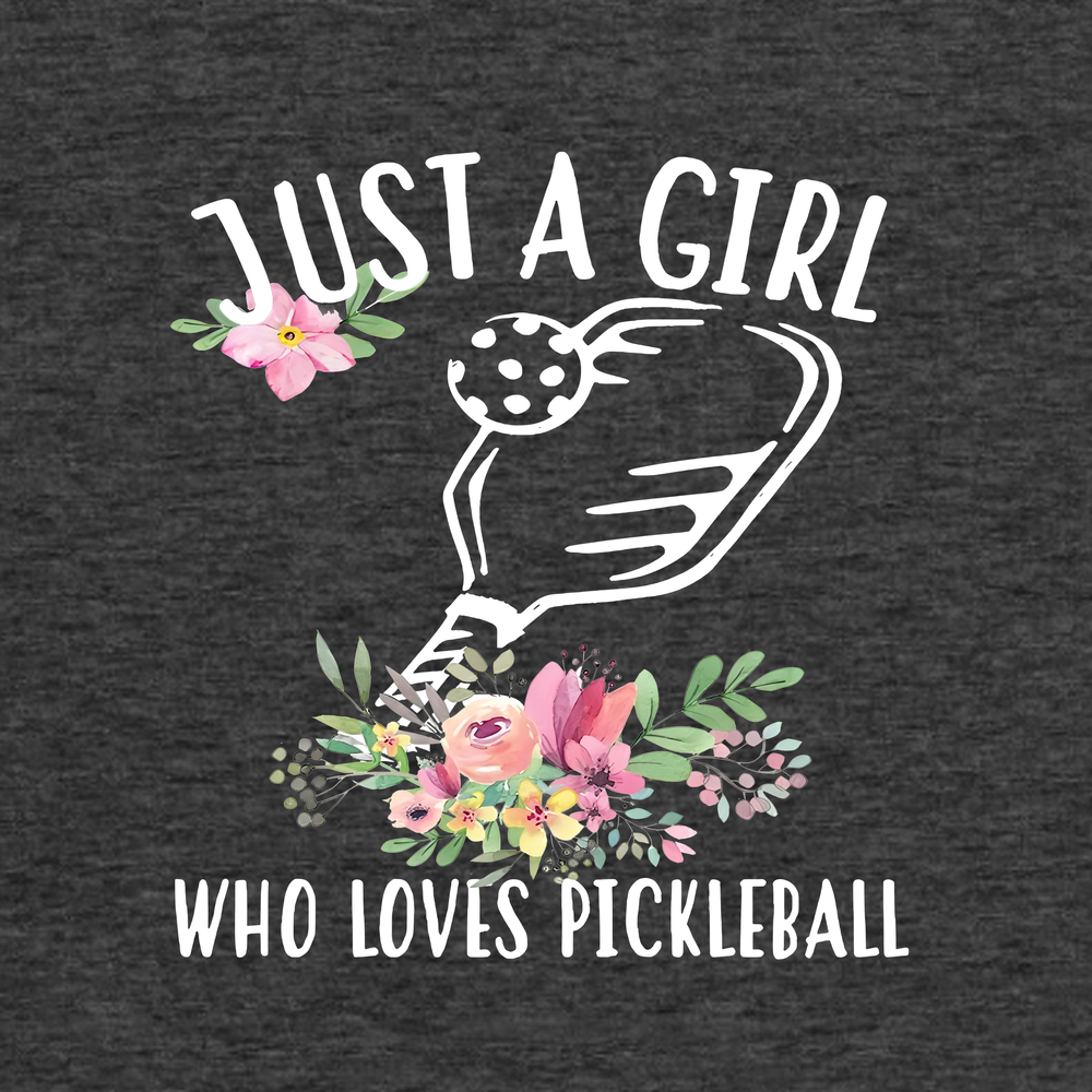 Just A Girl Who Loves Pickleball Flower Tank Top - Picklechillz