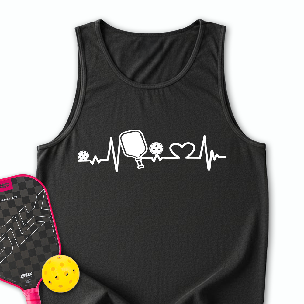 Pickleball Heartbeat Graphic Tank Top - Picklechillz