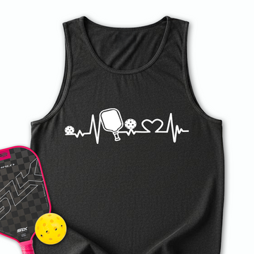 Pickleball Heartbeat Graphic Tank Top - Picklechillz