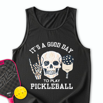 It's A Good Day To Play Pickleball Skull Tank Top - Picklechillz