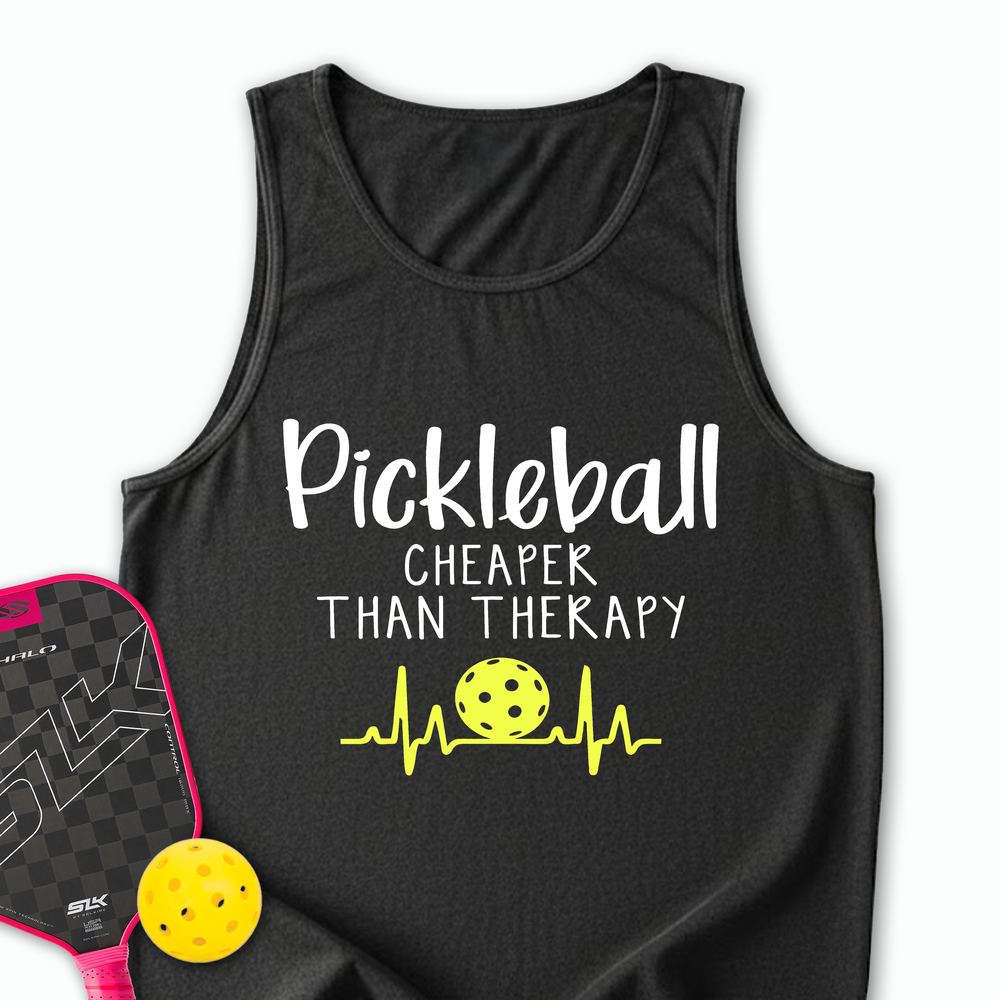 Pickleball Cheaper Than Therapy Tank Top - Picklechillz