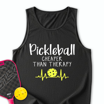 Pickleball Cheaper Than Therapy Tank Top - Picklechillz