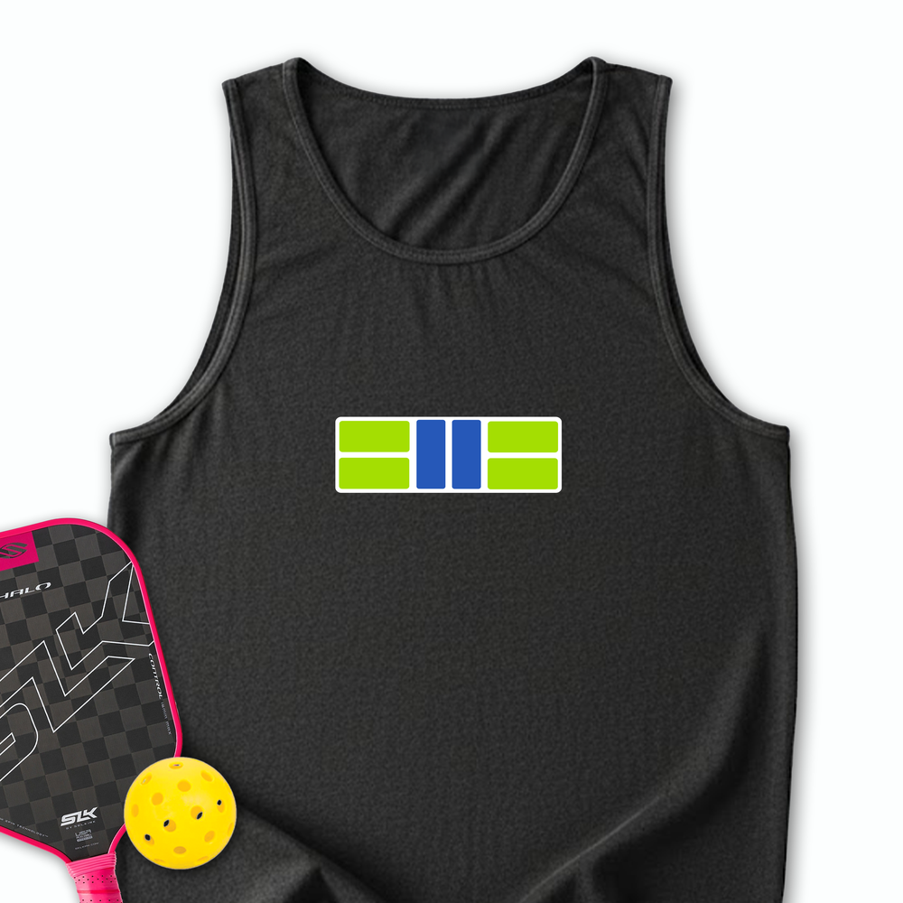 Pickle Court - Navy Snap Back Pickleball Tank Top - Picklechillz