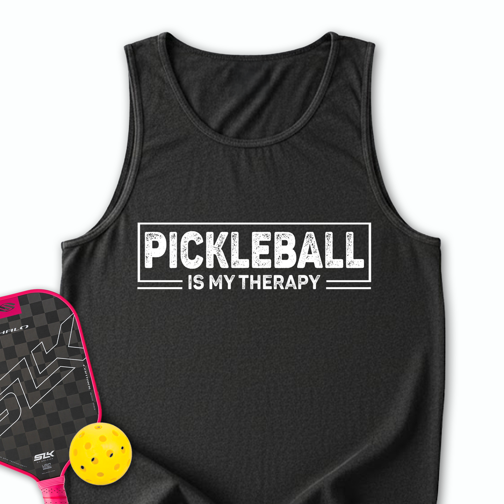 Pickleball Is My Therapy Retro Tank Top - Picklechillz