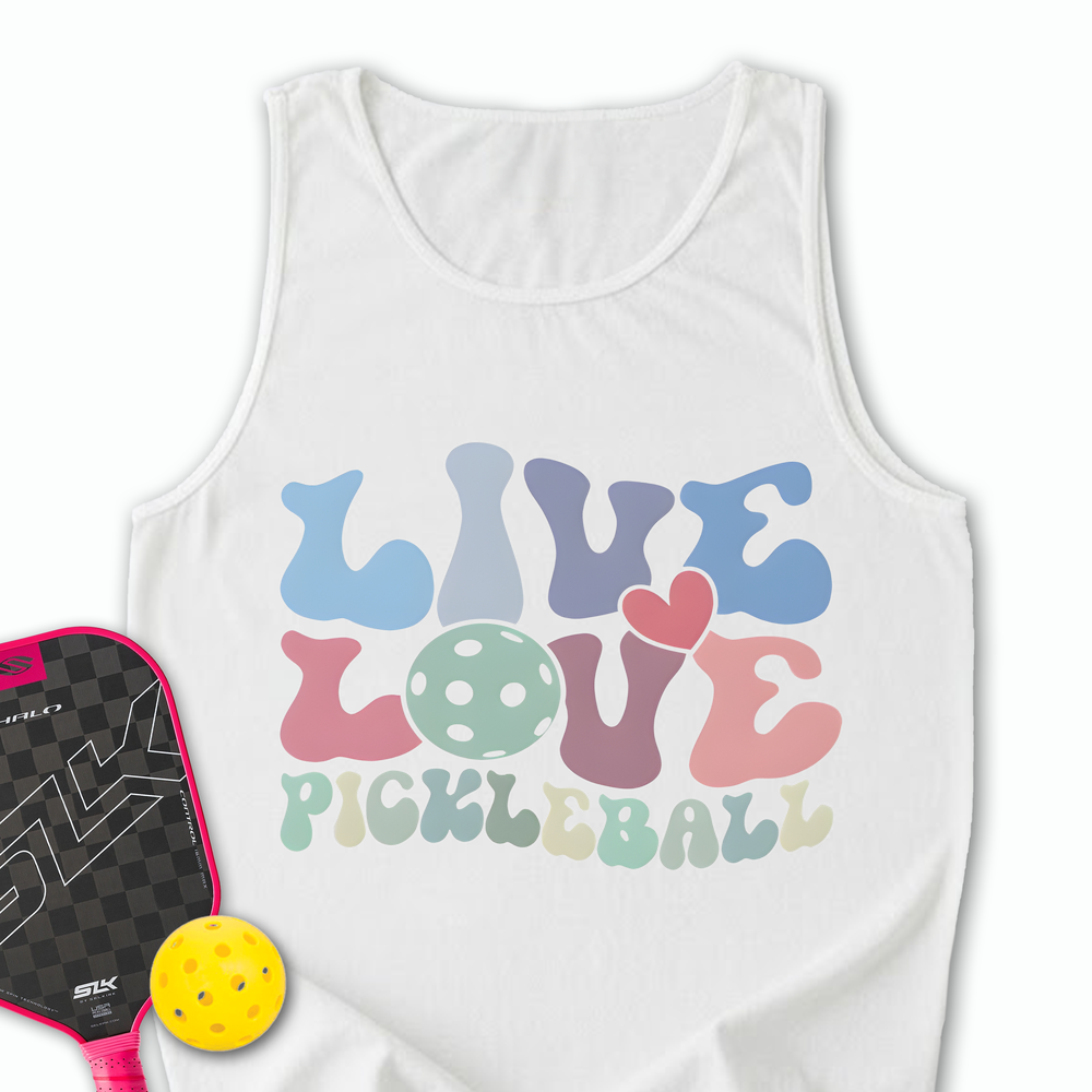 Live Love Pickleball Player Cute Tank Top - Picklechillz