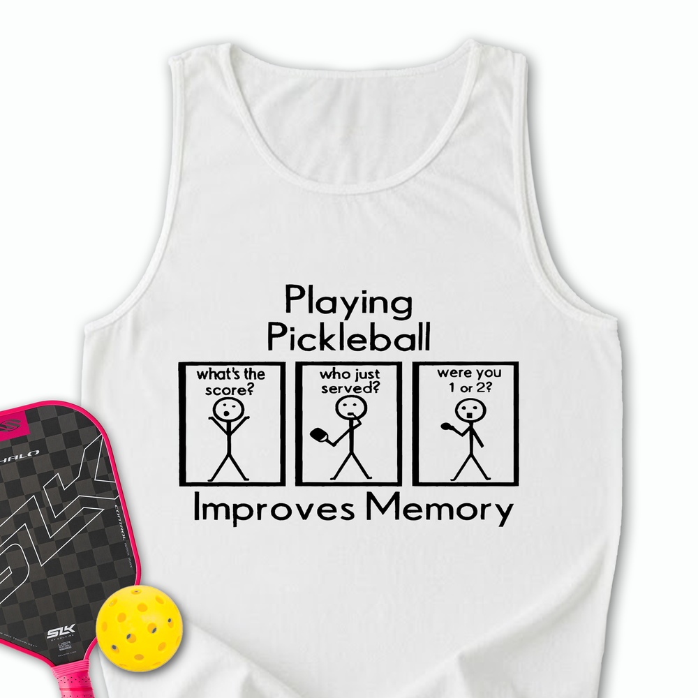 Playing Pickleball Improves Memory Tank Top - Picklechillz