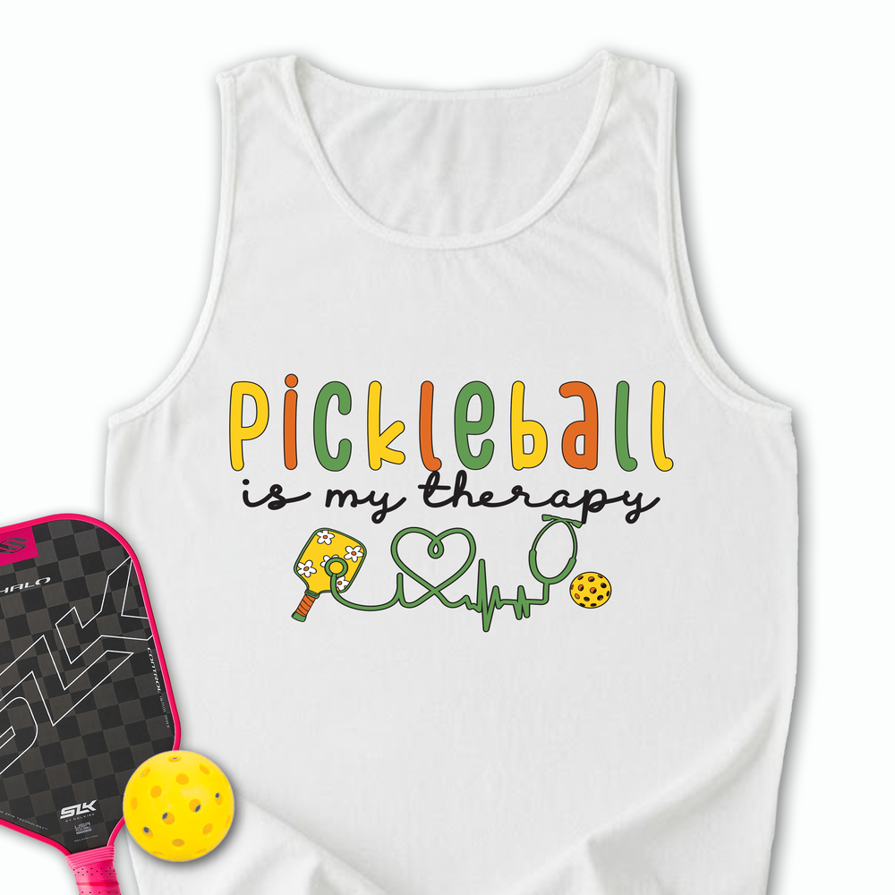 Pickleball Is My Therapy Cute Tank Top - Picklechillz