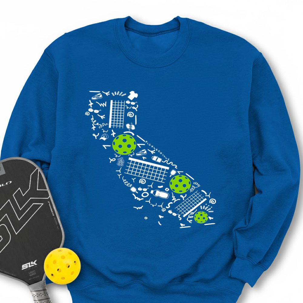 California Pickleball Map Sweatshirt - Picklechillz