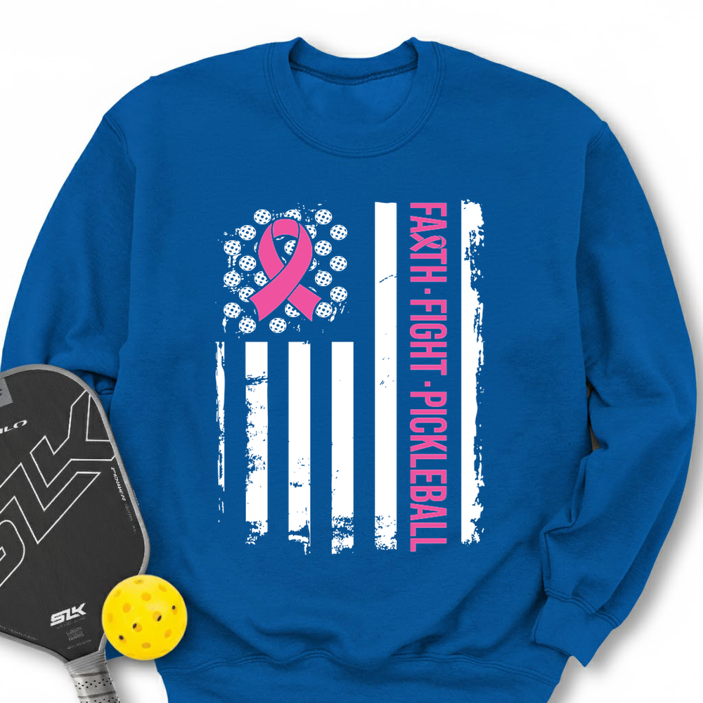 Faith, Fight, Pickleball Sweatshirt - Picklechillz