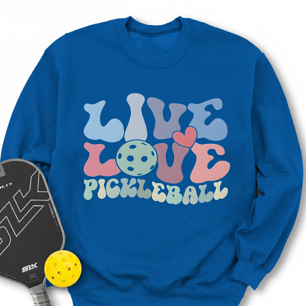 Live Love Pickleball Player Cute Sweatshirt - Picklechillz