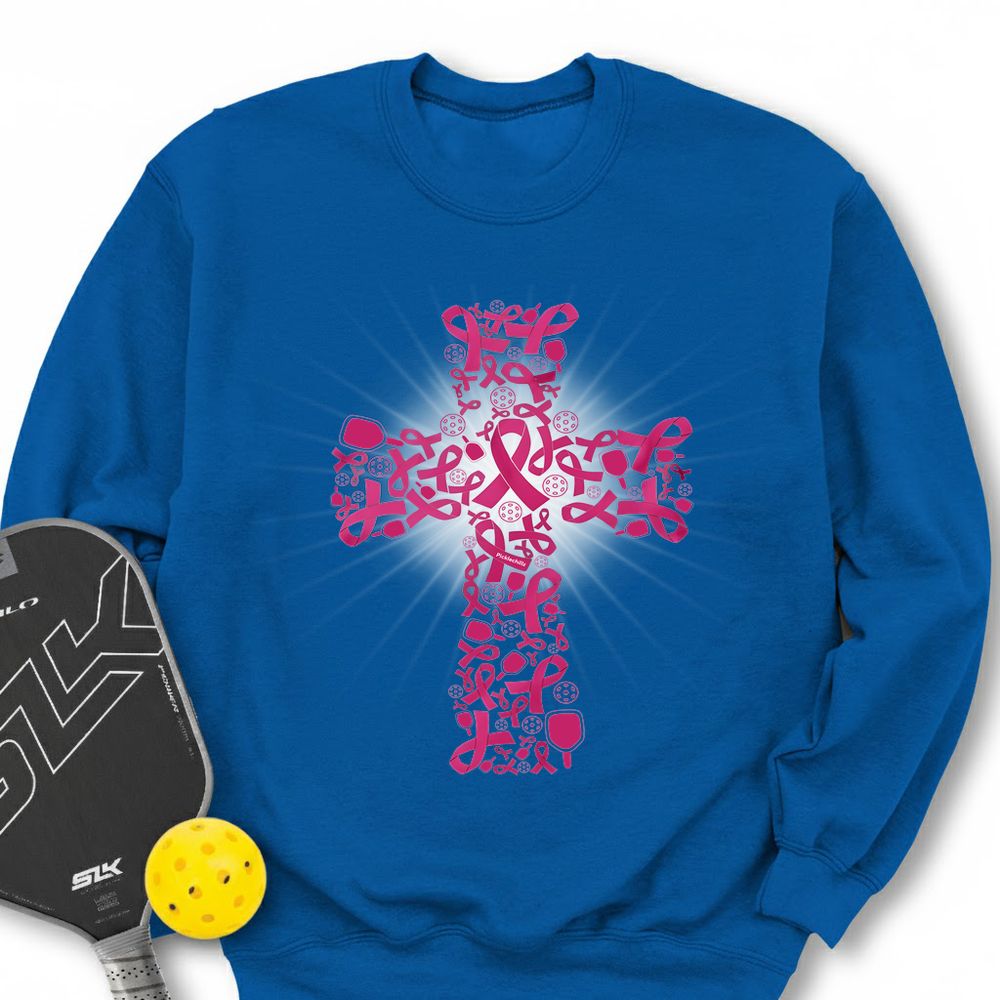 Breast Cancer Warrior Pickleball V2 Sweatshirt - Picklechillz