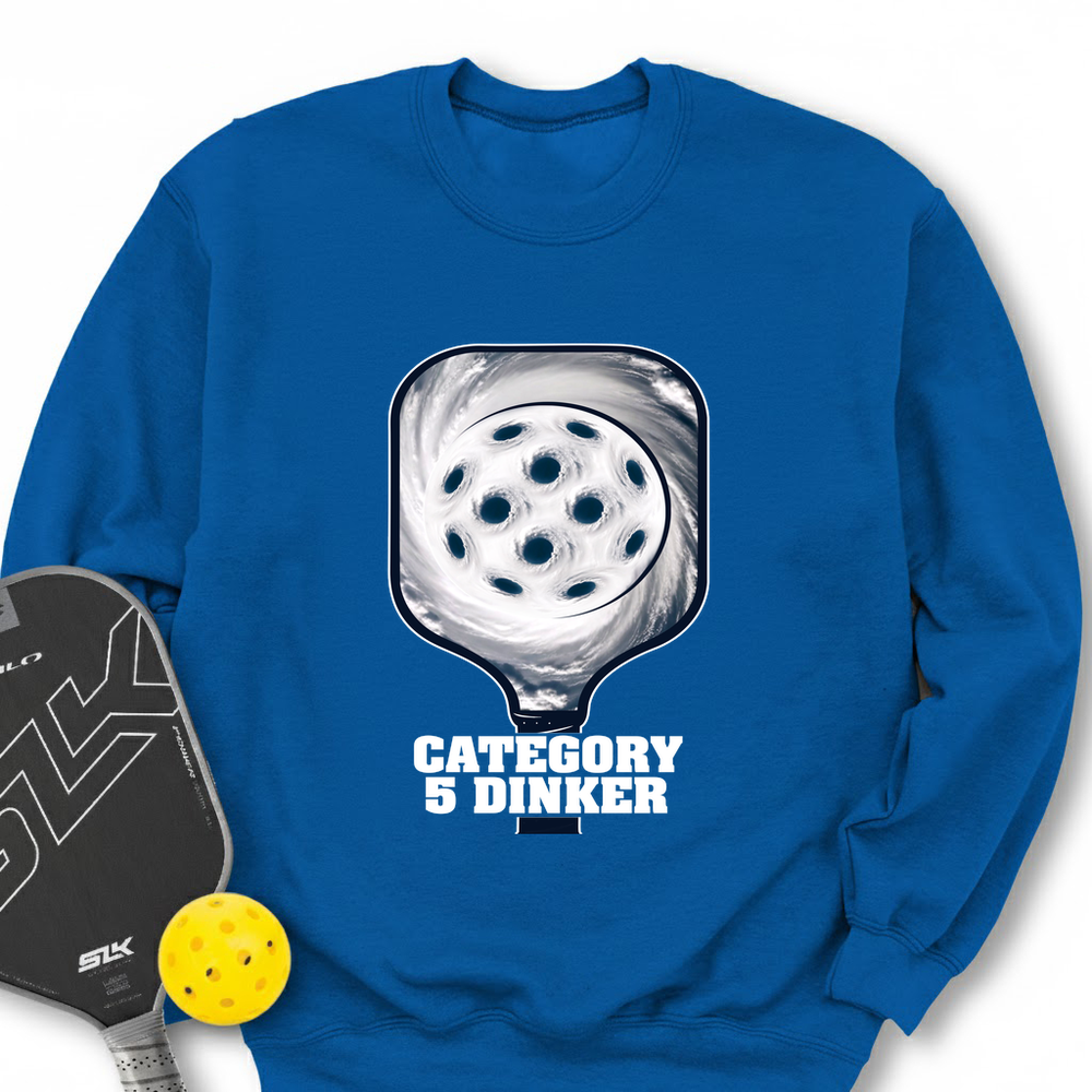 Category 5 Dinker Pickleball Funny Sweatshirt - Picklechillz