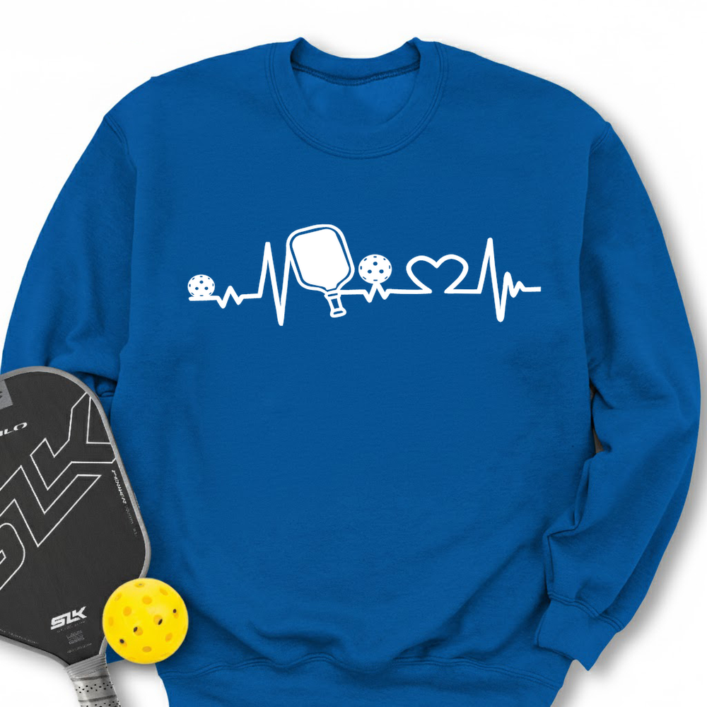 Pickleball Heartbeat Graphic Sweatshirt - Picklechillz