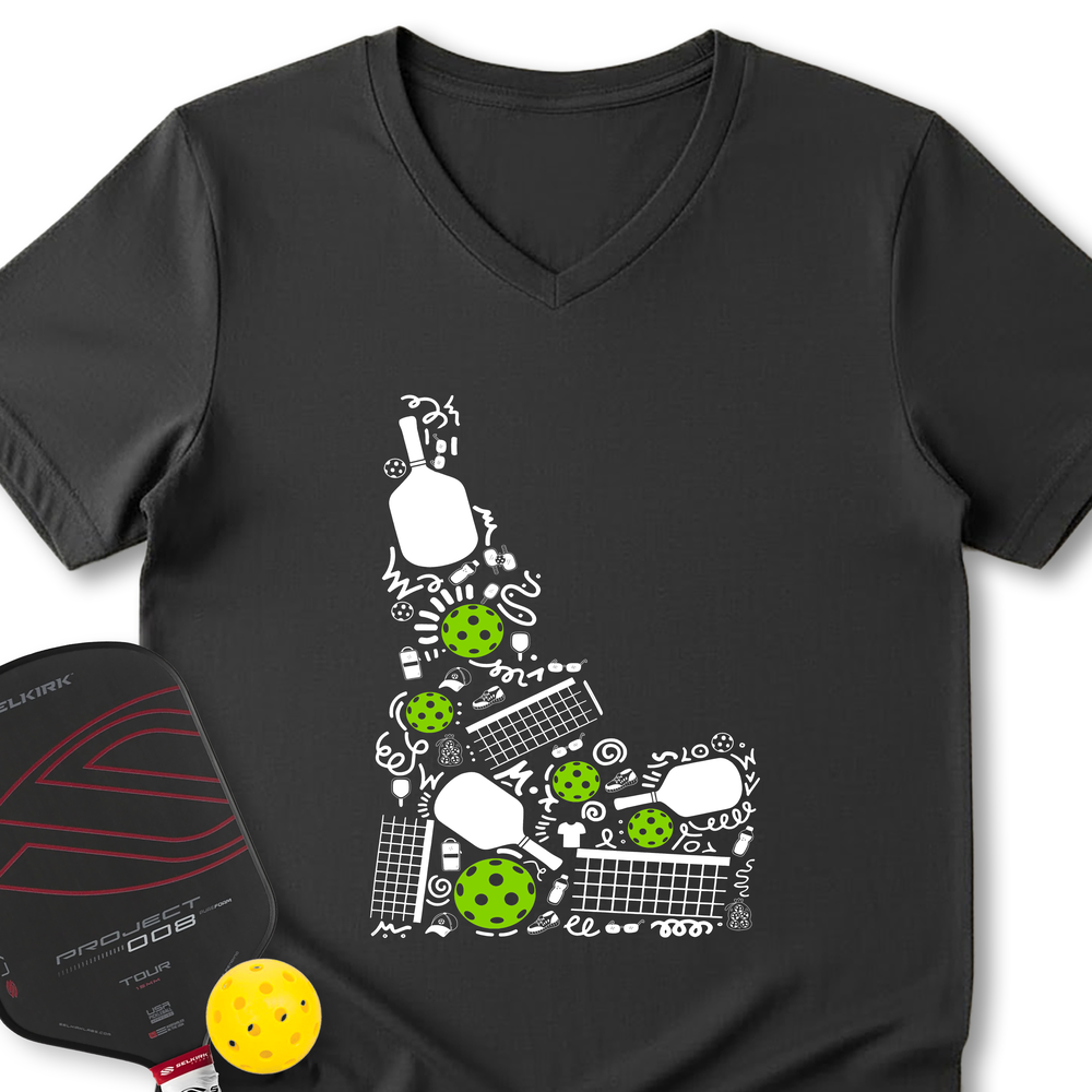 IDAHO Pickleball V-Neck T-Shirt - Picklechillz