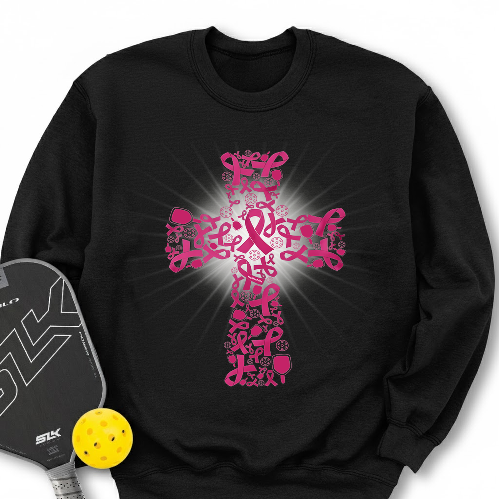 Breast Cancer Warrior Pickleball V2 Sweatshirt - Picklechillz